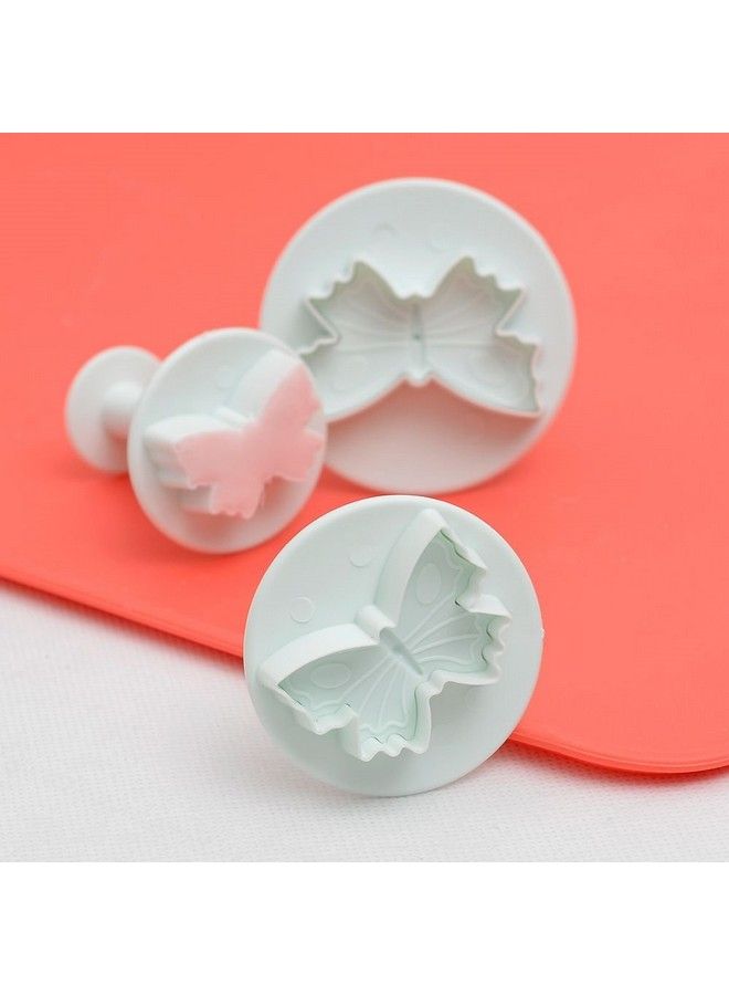 EORTA Fondant Plunger Cutter Set Butterfly Embossing Tools Cookie Stamps Fruit/Biscuits/Sugarcraft/Plasticine Diy Molds Decoration Tools For Cake/Cupcake Kids Baking Craft Supplies 6 Pieces - Image 4