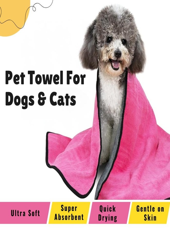 Microshine Premium 600 GSM Microfiber Pet Towel for Dogs & Cats | Ultra Absorbent, Fast Drying, Washable Dog Bath & Grooming Towel - Image 2