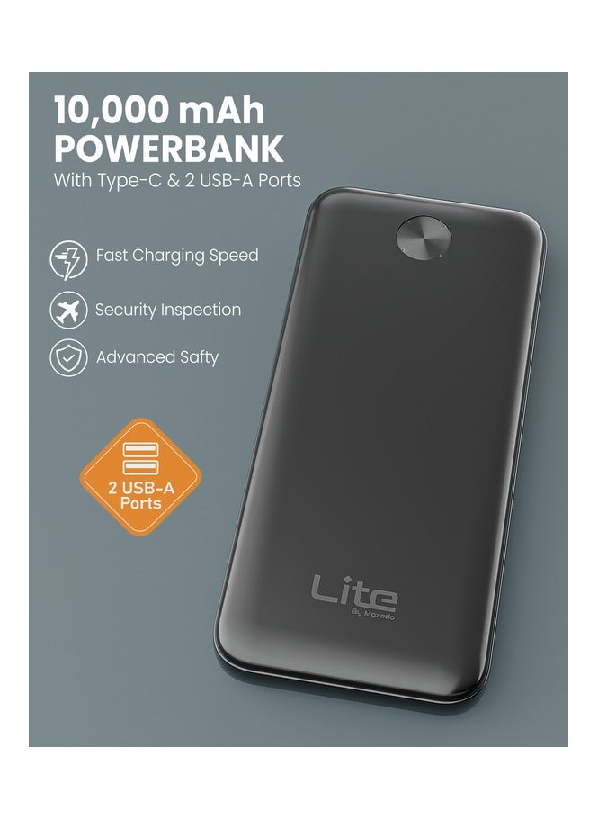 Moxedo Moxedo Lite 10,000 mAh Power Bank Fast Charging with 2 USB-A Ports 1 USB-C Input Output Port Compatible for iPhone, Samsung, iPad, Android Smart Phone and Tablet  - Image 4