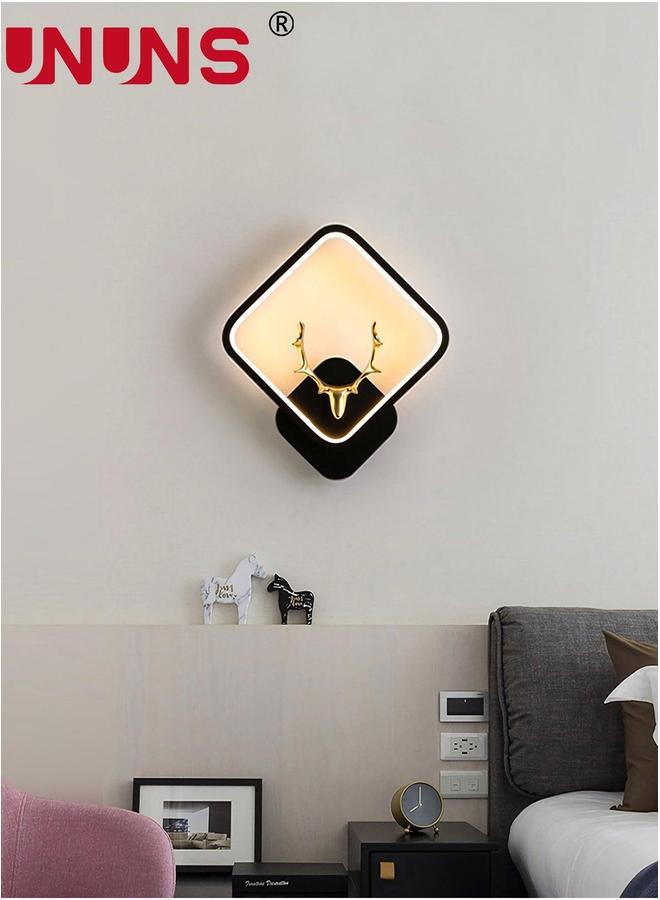 UNUNS LED Wall Lights,Square Deer Head Shaped Dimmable Sconces,Wall Lamps For Bedside Hallway Living Room - Image 1