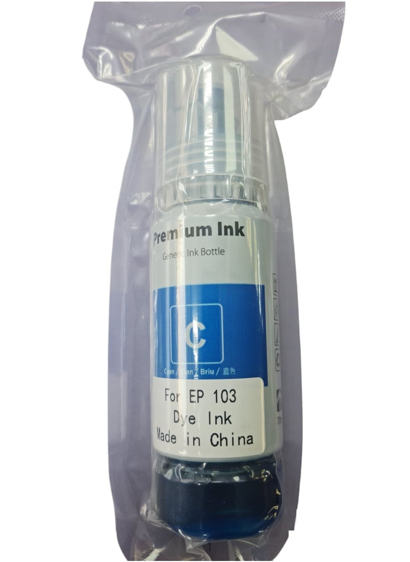 Premium - Compatible 103 ink set four color For Epson 103 Black,Cyan,Yellow,Magenta Work with L1100,L1200,L3100,L3110,L3150,L3160,L3200,L3500,L5100,L5200,L5500 Printers. - Image 1