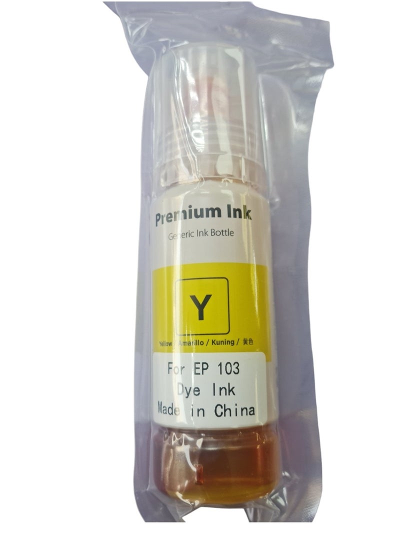 Premium - Compatible 103 ink set four color For Epson 103 Black,Cyan,Yellow,Magenta Work with L1100,L1200,L3100,L3110,L3150,L3160,L3200,L3500,L5100,L5200,L5500 Printers. - Image 1