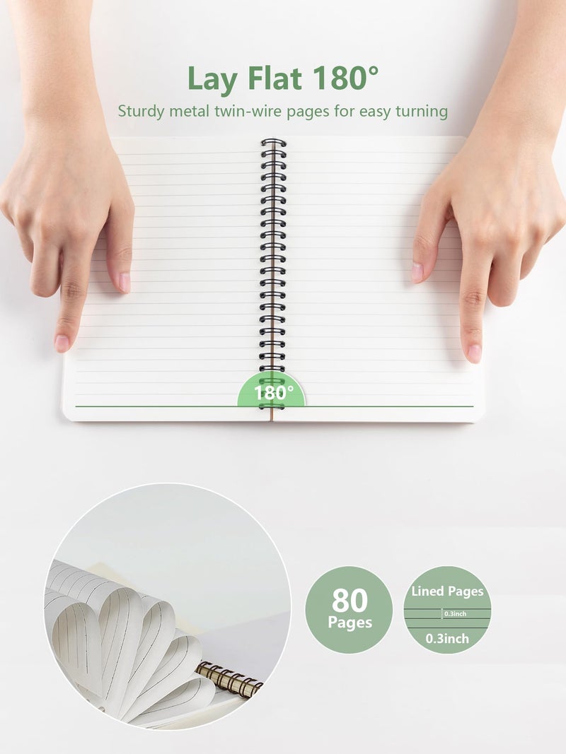 BitKan Nature Misty Forest Spiral Notebook, Rustic Pine Tree Journal, Green Forest Landscape Journal for Women, Nature Lovers Gifts for Women Notebook 5.5x8.3 Inch-392 - Image 4