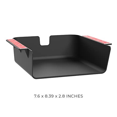 HumanCentric Under Desk Storage Shelf, Drawer Organizer for Office, Workstations, Tables, Sit Stand Desks, Gaming Setups, Mountable Storage Tray, Cable Management, Screw or Stick On, 2 Pack - Image 3