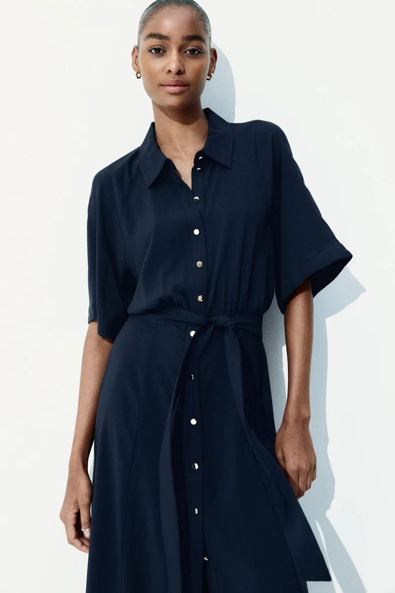 H&M Tie-belt shirt dress