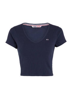 Women's Short Sleeves Crop Top - Cotton, Blue - pzsku/ZF1E3A3A6F9483C9B338CZ/45/_/1735546862/68548a3a-d0f2-4dbd-a1fa-d96daa531f61