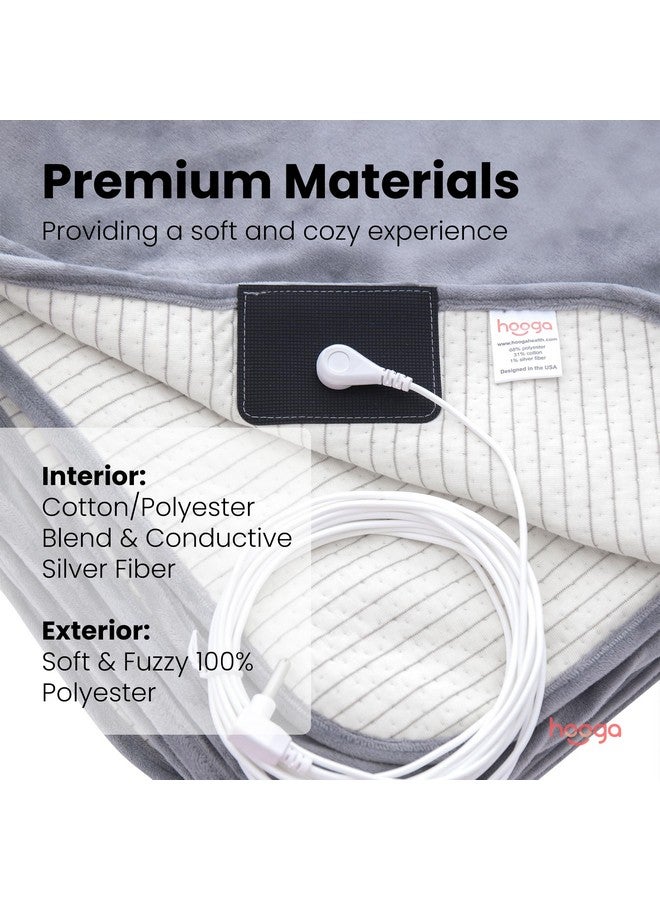 hooga hooga Grounding Blanket for Improved Sleep, Pain Relief, Energy, Inflammation. Grounded Throw, Earth Connected Bedding. Conductive Silver Fiber. Grounding Cord Included. 50x60 Inch Throw.  - Image 3