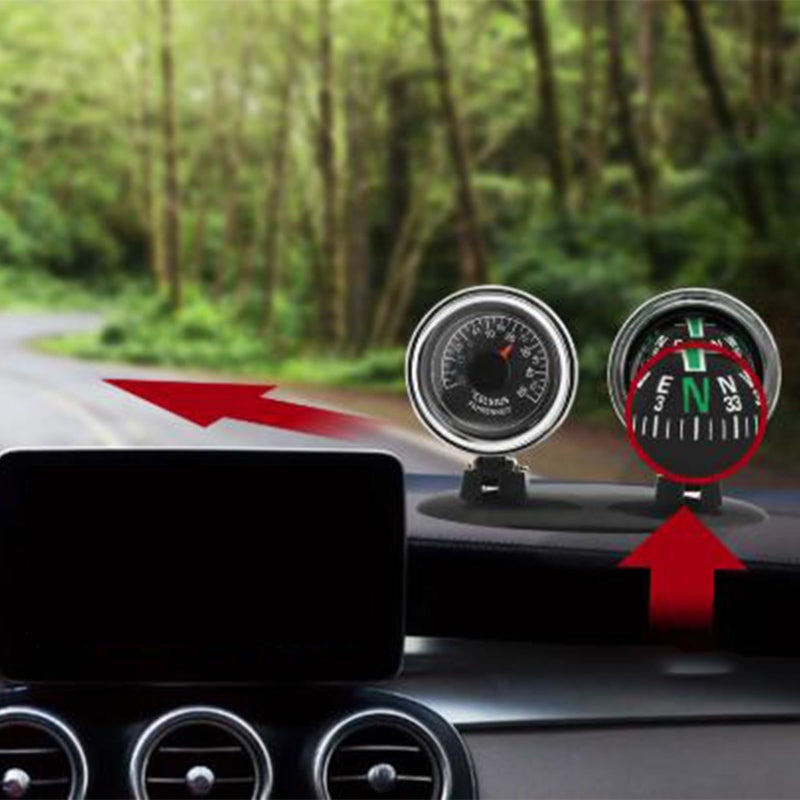 2 In 1 Car Dashboard Compass Inclinometer Navigation Tool For Offroad Truck Trailer - Image 3