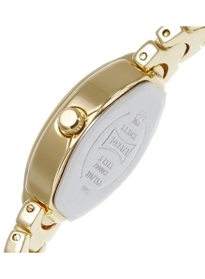 سوناتا ساعة سوناتا كوارتز أنالوج بمينا بيضاء وسوار معدني للنساء - NS8107YM01 - Image 3