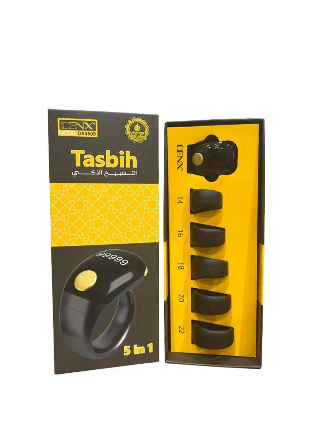 Denx 5-size Tasbih Ring with Tasbih Counter - OLED Screen - Long-lasting Battery - Electronic Tasbih  - Image 4