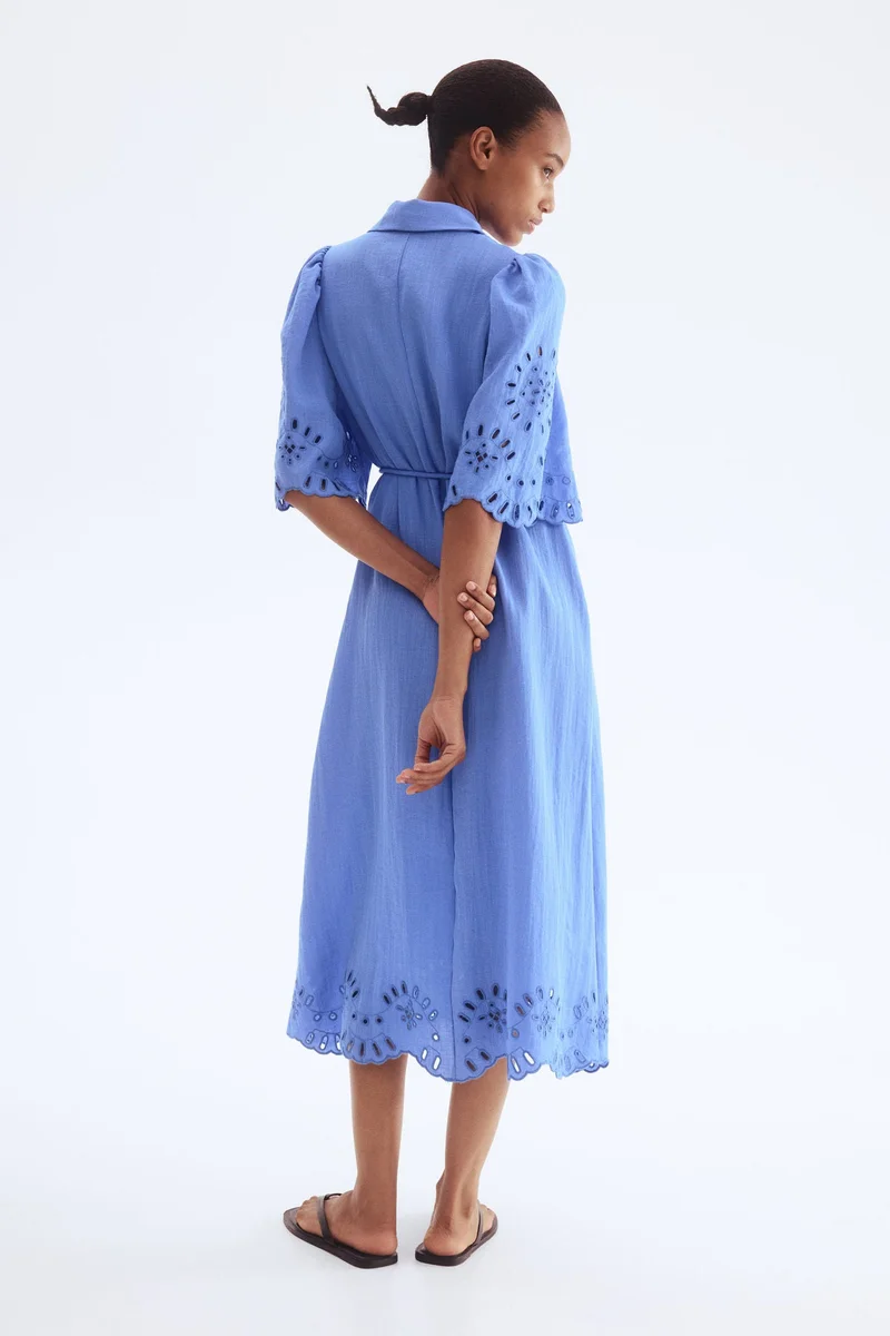 H&M  Broderie anglaise shirt dress for Women | Best Price UAE