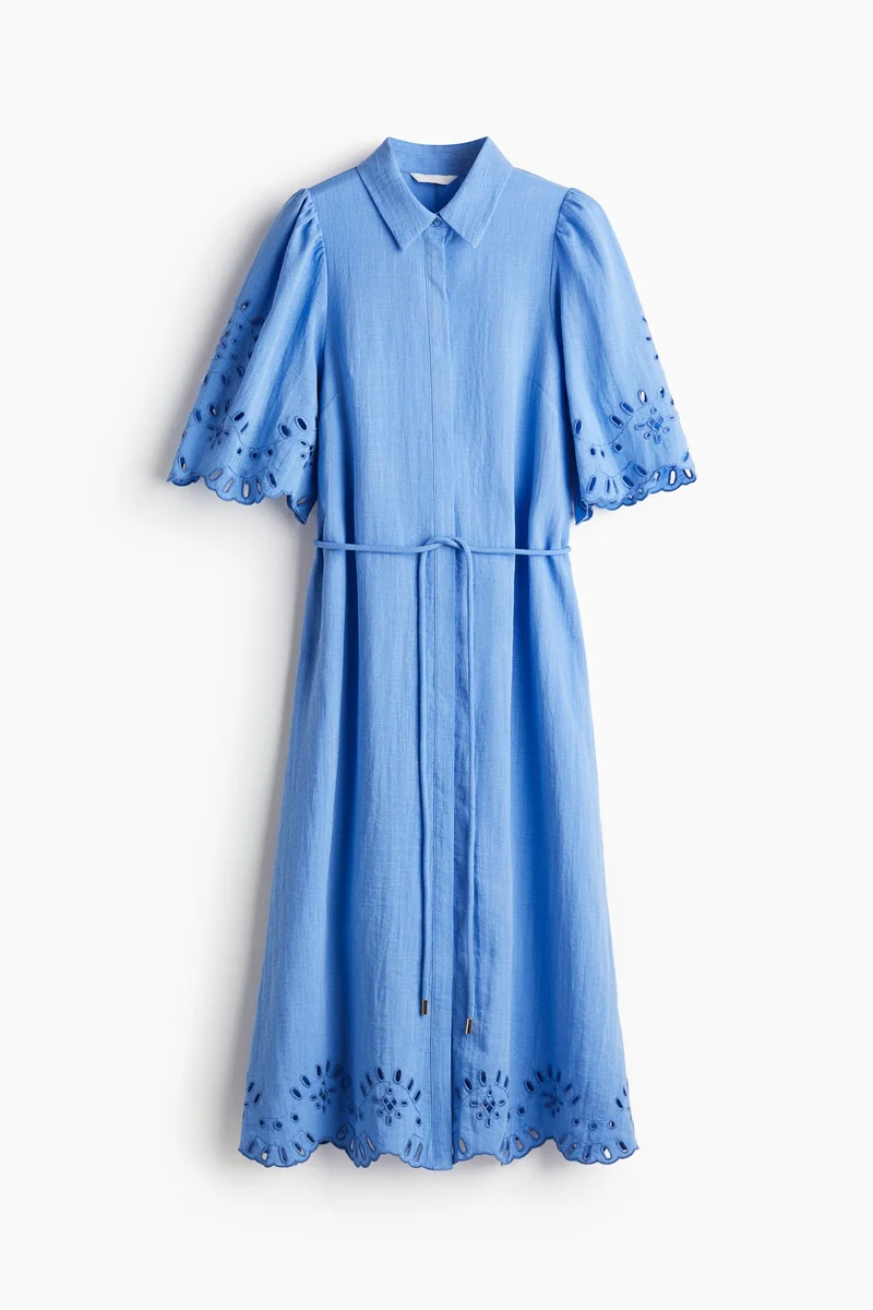 H&M  Broderie anglaise shirt dress for Women | Best Price UAE