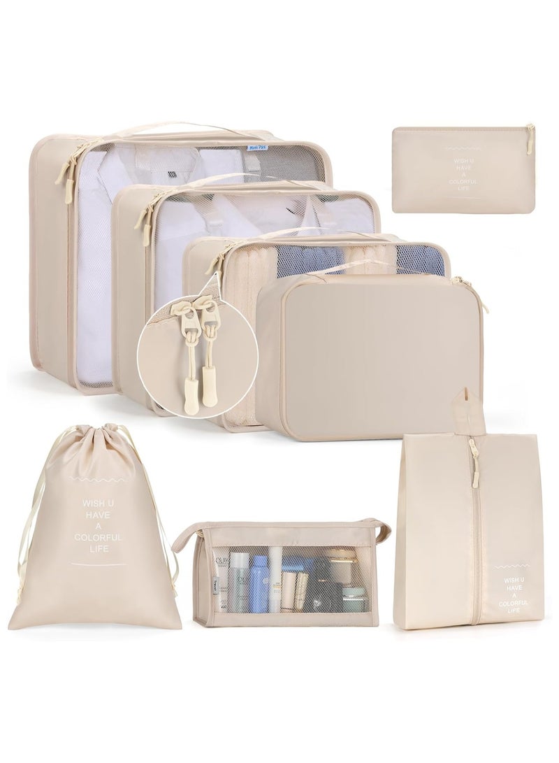 DubaiGallery 8Pcs Packing Cubes for Storage Luggage Packing Cube Organizer Travel Packing Cubes Set Clothes Shoes Storage Travel Organizer Bags for Luggage - Image 2