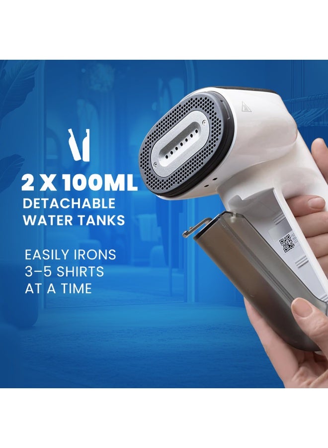 جيروما جهاز Jeroma LuftPro المحمول 2 في 1 للبخار مع الشفط بقوة شفط 2500 باسكال، مكواة بخار للأقمشة مناسبة للسفر مع - Image 5