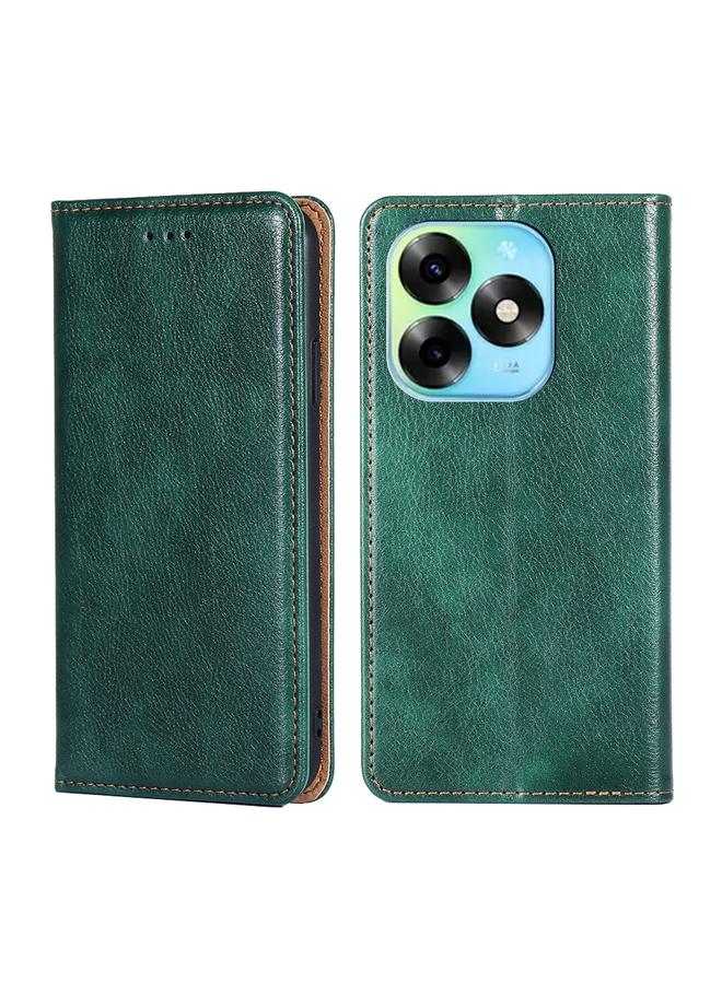 erorex Case For Itel S23 Plus 4G Gloss Oil Solid Color Magnetic Leather Phone Case - Image 1
