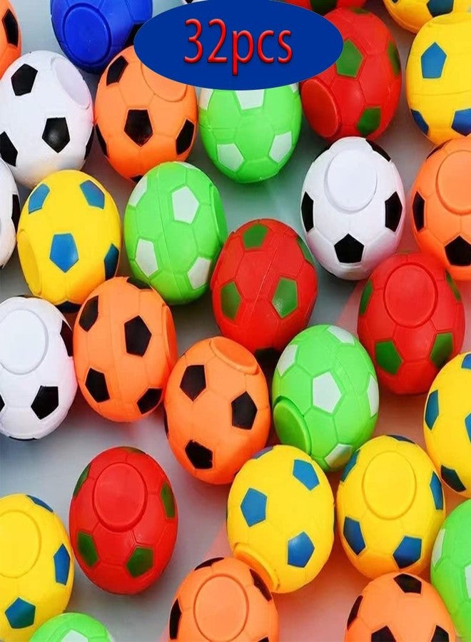 ZJDL 32 PCS Mini Fidget Spinners Soccer Ball Toys for Kids, Soccer Party Favors Goodie Bag Stuffers, Rotatable Soccer Finger Stress Balls for Classroom Prizes - Image 4