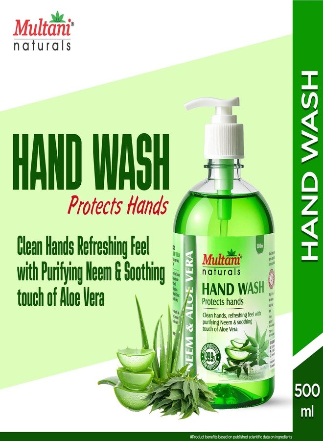 Multani غسول اليدين مولتاني ناتشورالز بالنييم والصبار ٥٠٠ مل | منظف لطيف لليدين بمكونات طبيعية | غسول سائل لليدين يوفر حماية من الجراثيم بنسبة ٩٩٫٩٪ - Image 2