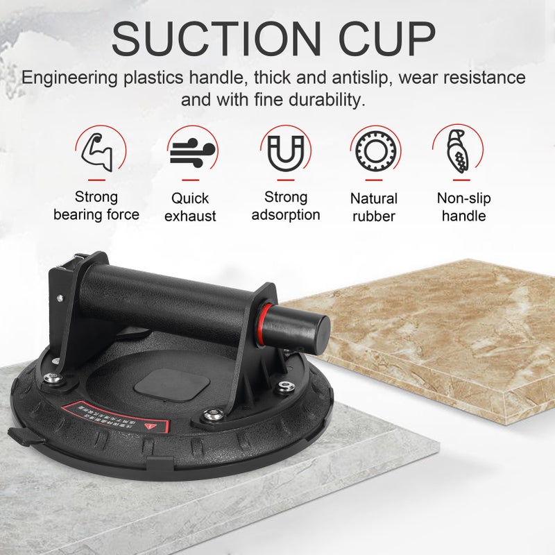 8inch Vacuum Suction Cup 200kg Bearing Capacity Heavy Duty Vacuum Lifter for Granite Glass Lifting - Image 5