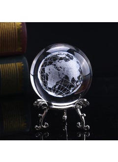 Hediyesahibi Decorative Metal Footed Globe 3D Glass Globe  - Image 1