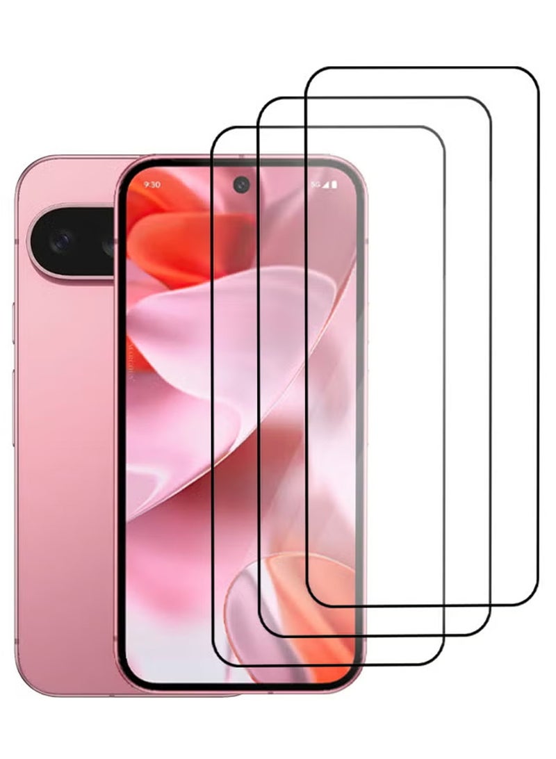 (for Google Pixel 9) 3 Pack Tempered Glass Screen Protector Anti-Scratch Case Friendly HD Clear Protective Film  - Image 1