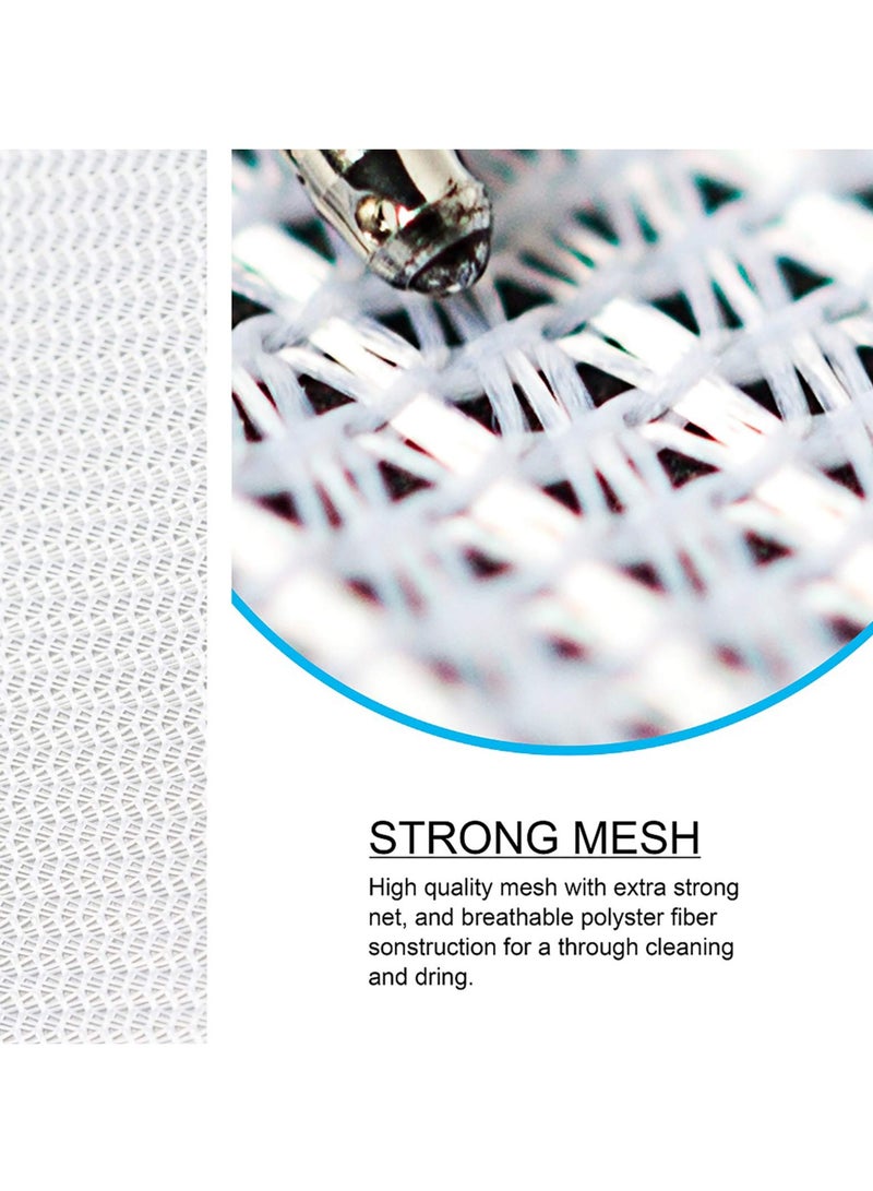 SYOSI 3 Pack (3 S) Delicates Laundry Bags, Bra Fine Mesh Wash Bag for Underwear, Lingerie, Bra, Pantyhose, Socks, Zippered, Have Hanger Loops, Small Openings (White)  - Image 3