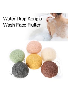 Salmue 6Pcs/Set Konjac Sponge 100% Pure Naturally Cleaning Puff Konjac Sponges Tool Wet/Dry Skin Massage Tools To Effortlessly Cleanse & Soften Delicate Skin Effective Deep Pore  - Image 4