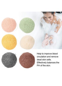 Salmue 6Pcs/Set Konjac Sponge 100% Pure Naturally Cleaning Puff Konjac Sponges Tool Wet/Dry Skin Massage Tools To Effortlessly Cleanse & Soften Delicate Skin Effective Deep Pore  - Image 5