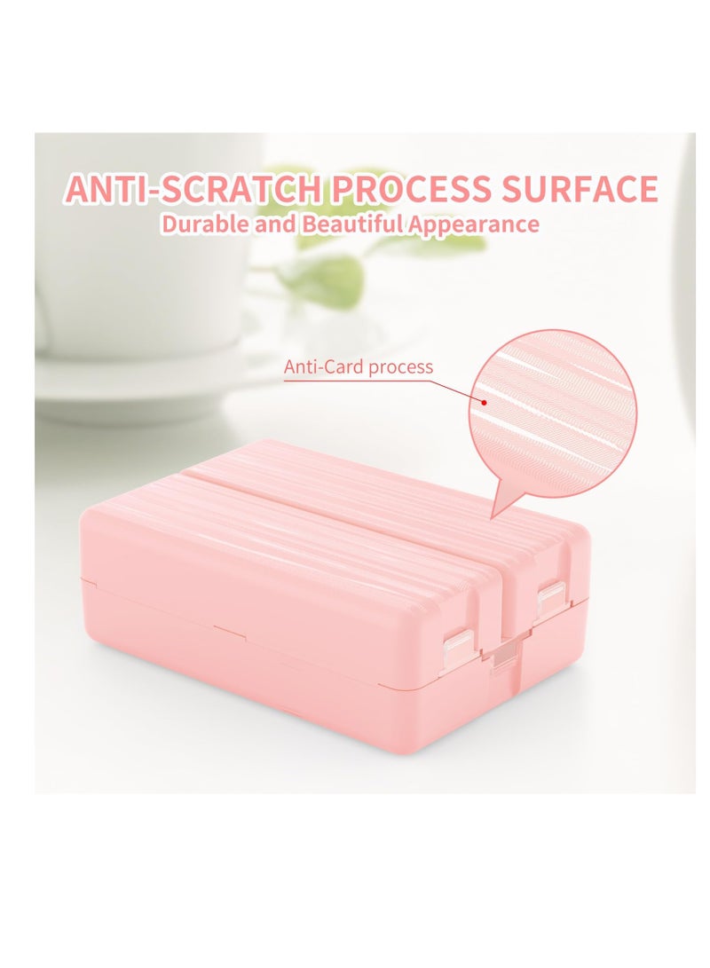 SOLARAE Daily Pill Organizer, 7 Compartments Travel Pill Case, Portable Small Pill Box Folding Design for Vitamin, Medicines, Fish Oil/Supplements (Pink) - Image 3