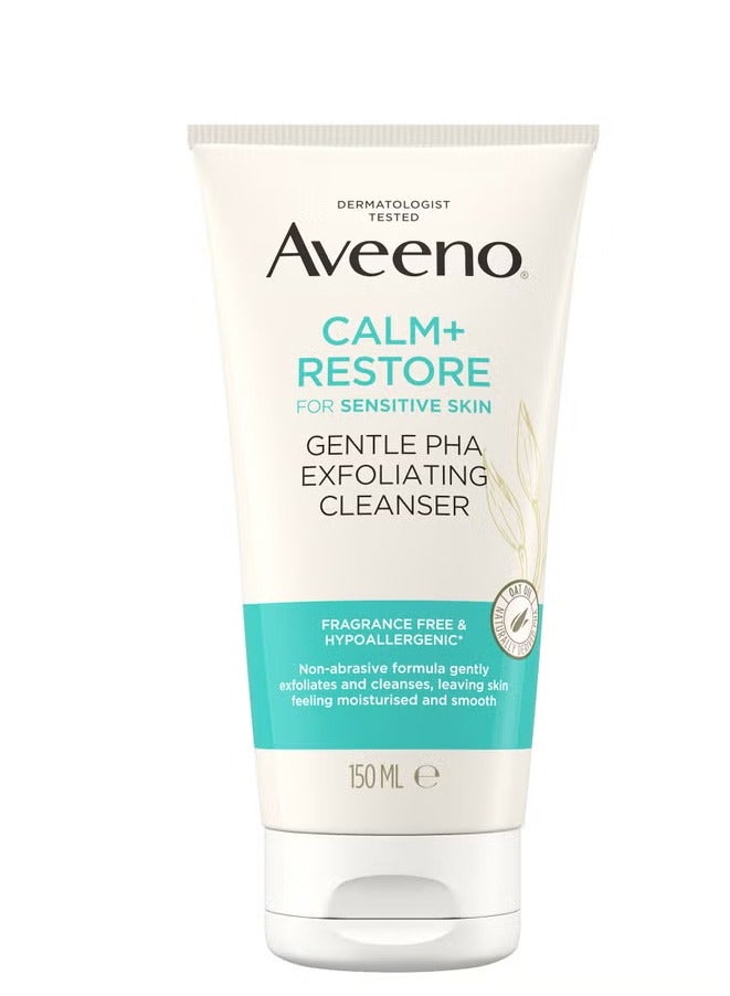Aveeno Face Calm+Restore Gentle PHA Exfoliating Cleanser 150ml - Image 1