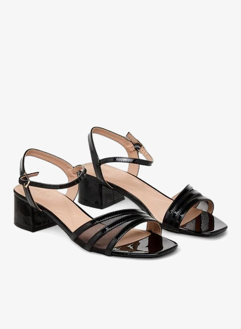 Celeste BLACK Women Block Heel Ankle Strap Sandals for Women | Best Price UAE