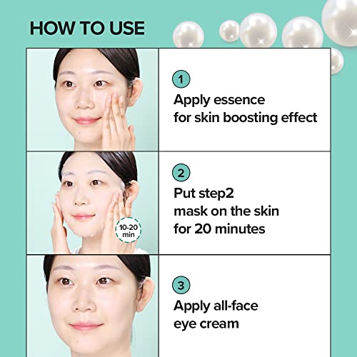 JMsolution Marine Luminous Pearl Deep Moisture 3 Step Skin Care Face Mask - Korean Skincare Facial Mask - boosting Brightening Moisturizing-10 Sheets for Dry Skin - Image 5