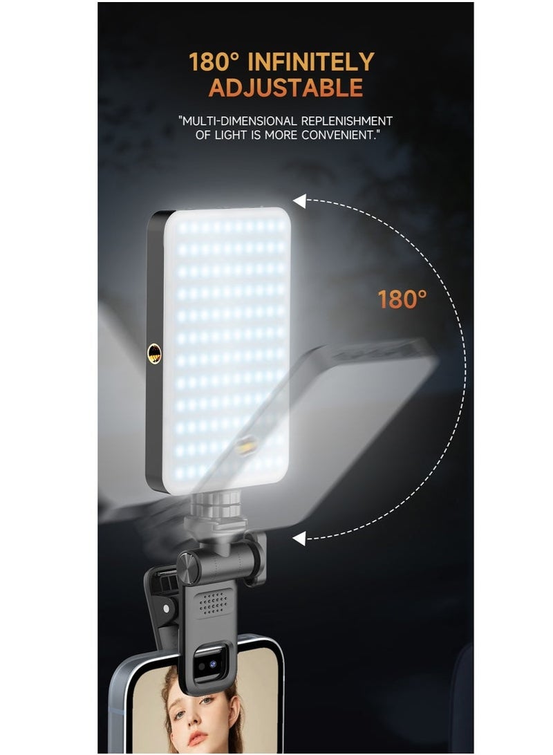 Arabest Photography Fill Light 120 LED 3000mAh , Selfie Light USB Rechargeable for Photo & Video with Front Back Clip for Phones Laptops Makeup TikTok Stream - Image 4
