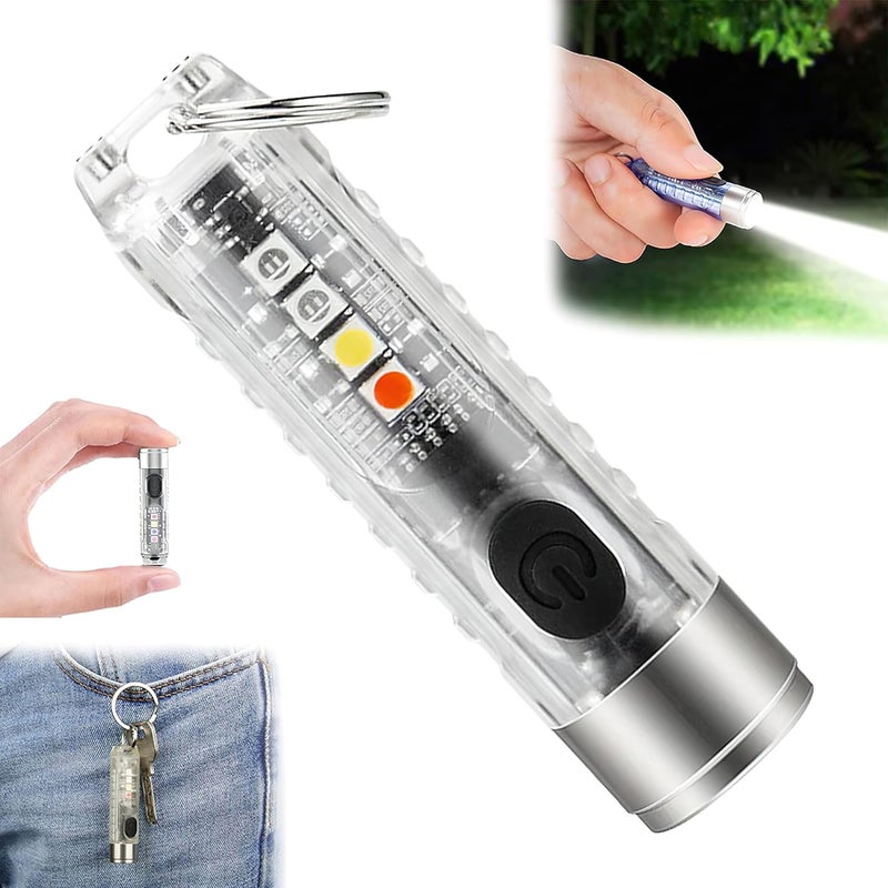 AVEDIA AVEDIA Mini Torch Key Chain Light USB Rechargeable LED Flashlight for Camping Pocket Size EDC Keychain Powerful COB Lights Small Portable Torch for Everyday Use  - Image 1