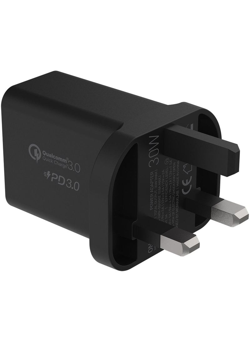 موماكس وون بلوغ UM18 شاحن سريع ثنائي المنفذ 30  واط USB-C PD 3.0  / PPS   و USB QC 3.0 - Image 5