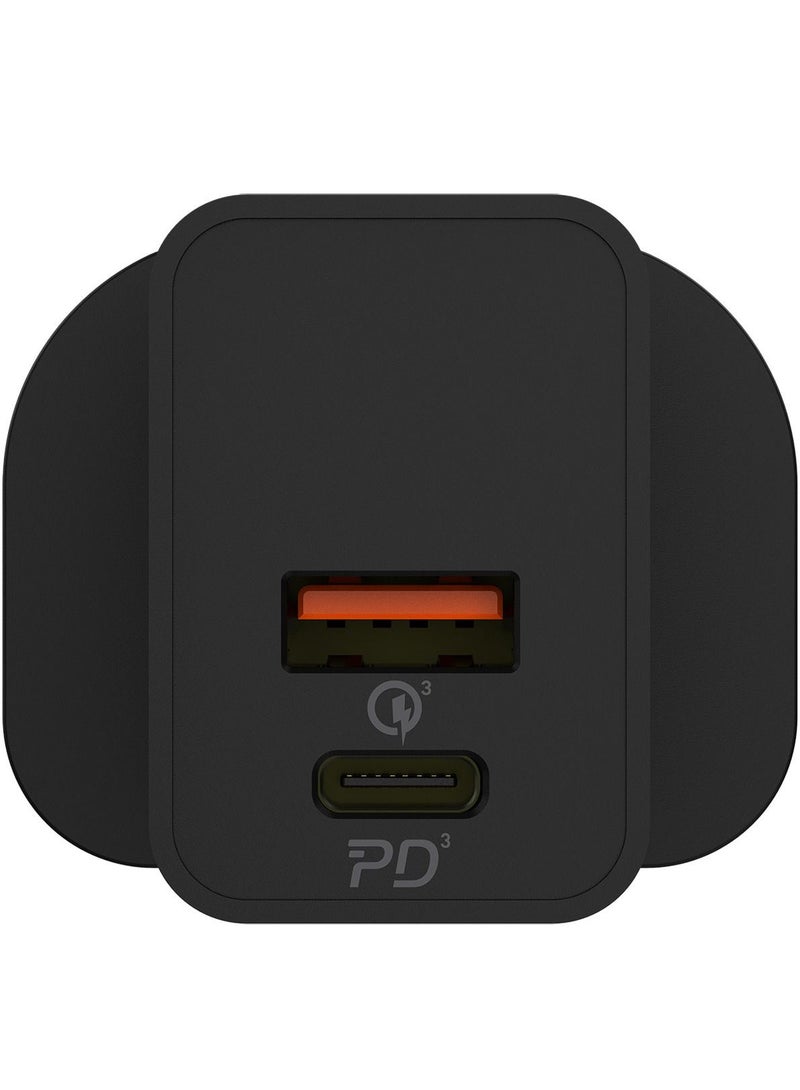 موماكس وون بلوغ UM18 شاحن سريع ثنائي المنفذ 30  واط USB-C PD 3.0  / PPS   و USB QC 3.0 - Image 3