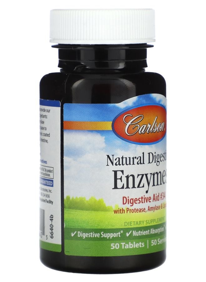 Carlson إنزيمات هضمية طبيعية 50 قرص - Image 2
