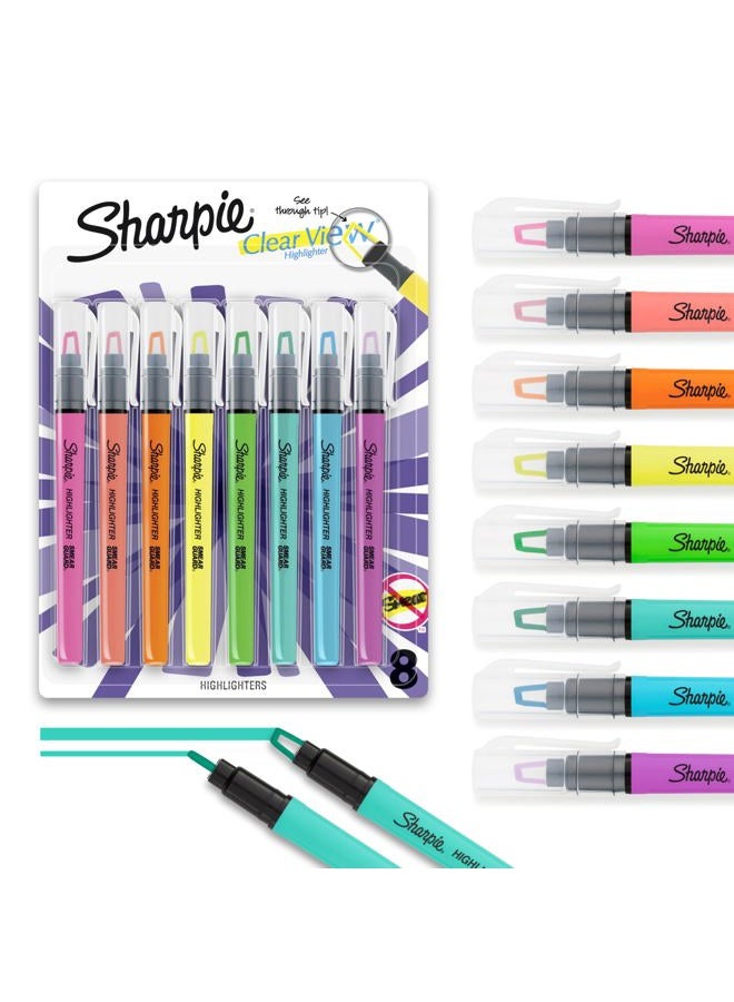 Sharpie Clear View Highlighter Stick, Assorted, 8 Count(1966798), Pack Of 1 - Image 1