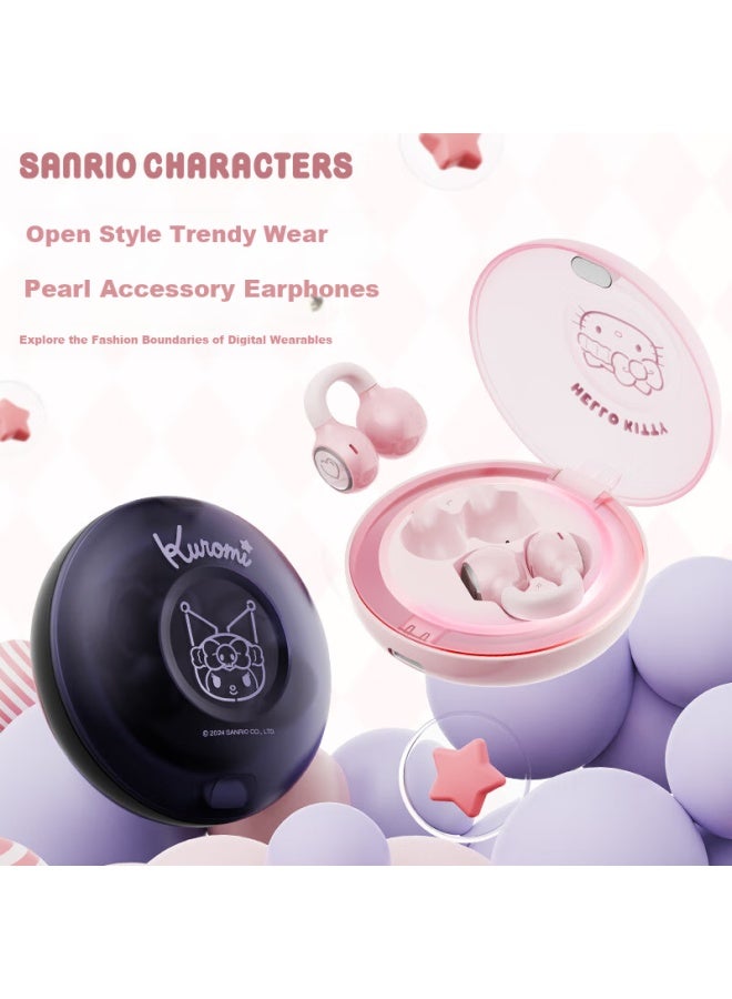 Chen Feng Chenfeng Sr02 Clip-on Open Bone Conduction Earphones For Running Sports Gaming E-sports Headphones Pink o Kitty - Image 1