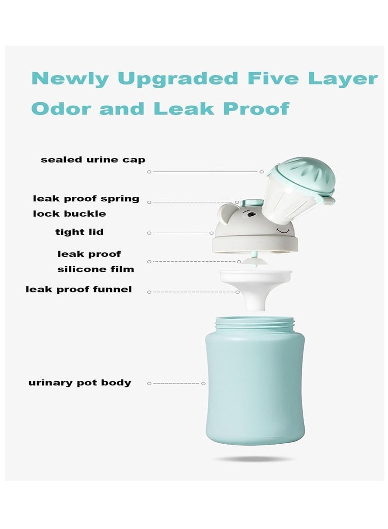 Portable kids potty with cute cartoon design – emergency urination bottle for travel, trips, and car use_ Kids travel accessories – car emergency potty – portable children’s potty – toilet training for kids – kids urination bottle - Image 4