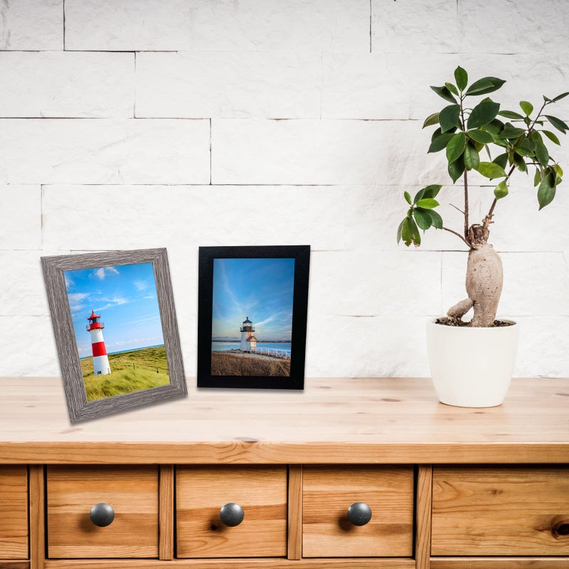 Aibala 4x6 Picture Frames Set of 8, Rustic Picture Frames Multi Wood-Color,Vertical and Horizontal Formats for Wall Hanging and Tabletop Display,Perfect for Rustic Home & Office Decor - Image 5