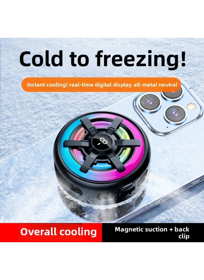 Generic - Diyou Icing Mobile Phone Radiator DY28 Magnetic Back Clip Semiconductor High Power Suitable For Mobile Phone Tablet-Product Color:Dy28 Ice-blocking Electroplating Digital Display - Image 1