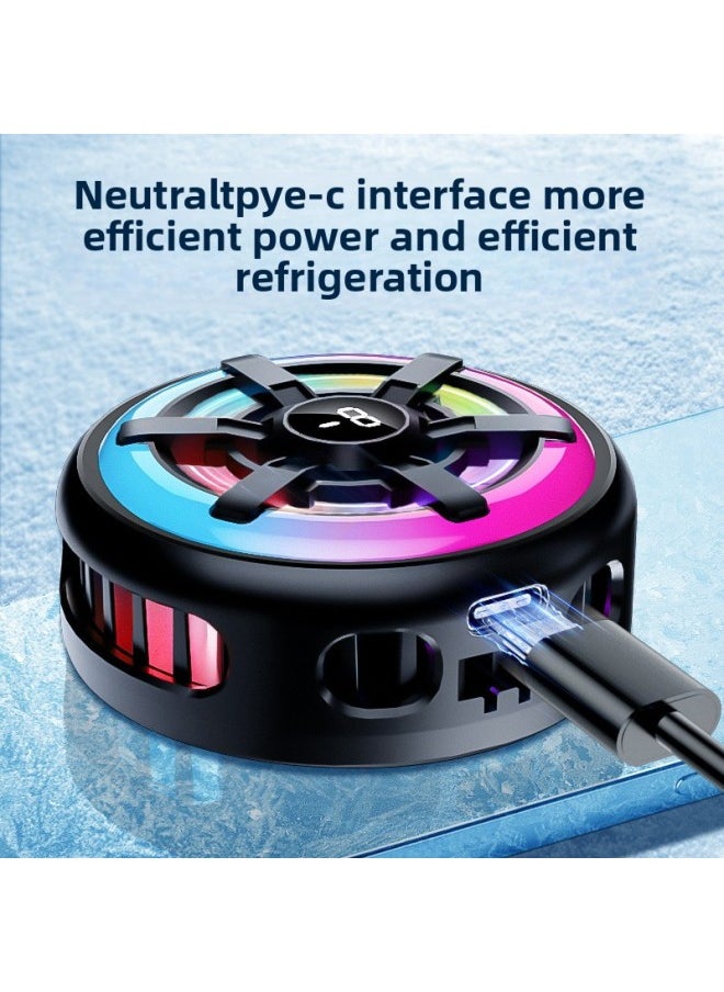 Generic - Diyou Icing Mobile Phone Radiator DY28 Magnetic Back Clip Semiconductor High Power Suitable For Mobile Phone Tablet-Product Color:Dy28 Ice-blocking Electroplating Digital Display - Image 1