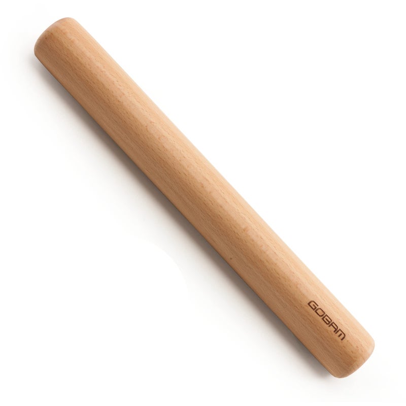 GOBAM Wood Rolling Pin Medium  Dough Roller for Pasta Cookies Pie Pizza Chapati Fondant Rolling Pins for Baking Bread Making Tools and Supplies  13 x 138 Inches