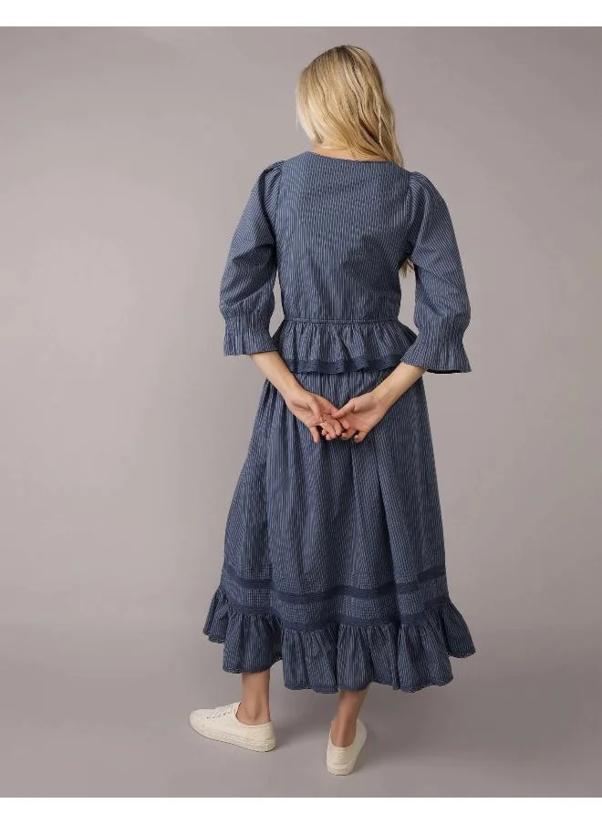 American Eagle AE Pintuck Maxi Skirt