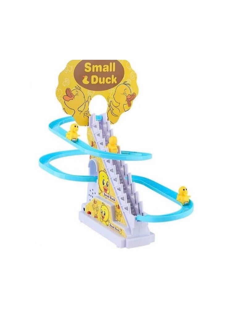 The Rotating Duck Racing Track Toy That Climbs And Climbs Stairs With Music And Lights Is An Entertaining And Suitable Gift For Children