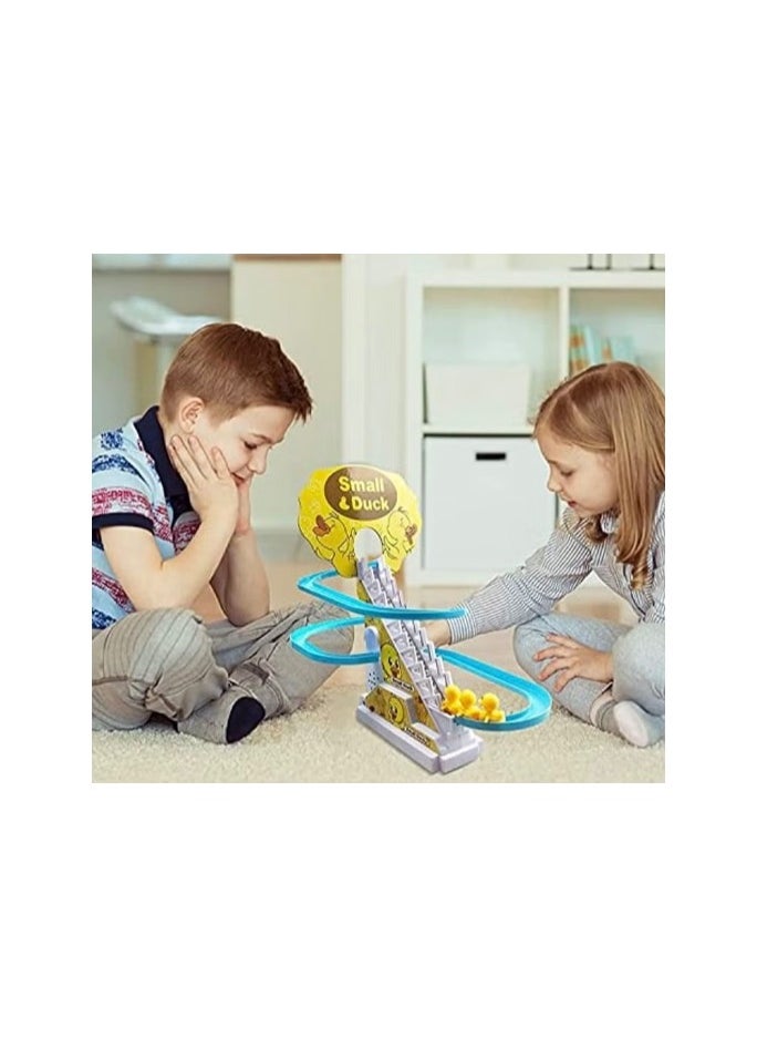 The Rotating Duck Racing Track Toy That Climbs And Climbs Stairs With Music And Lights Is An Entertaining And Suitable Gift For Children