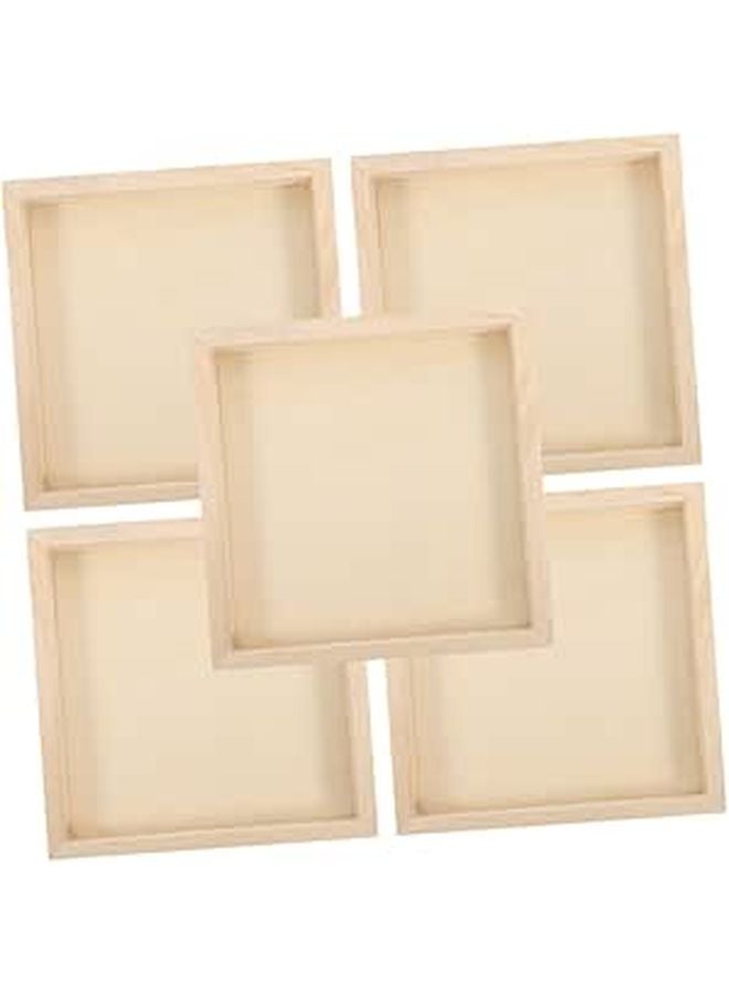 Wooden Puzzle Sorting Trays Set Of 5 For Six Sided Blocks Classroom Home Display - Image 1