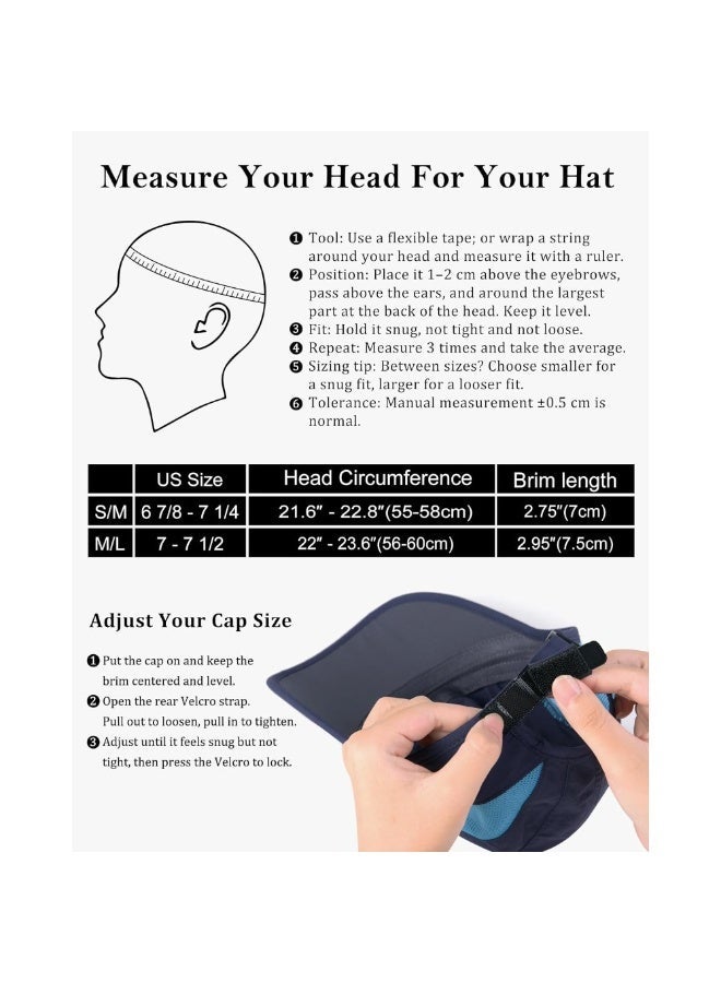 GADIEMKENSD Quick Dry Running Hat with Cooling Mesh, UPF 50+ Sun Protection, Adjustable - Image 3
