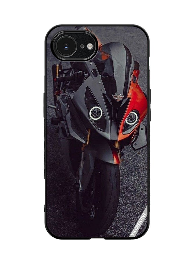Protective Case Cover For Apple iPhone 16e Bike Design Multicolour