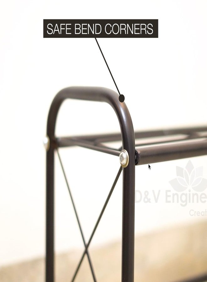 D&V ENGINEERING - Creative in innovation رف أحذية معدني من طبقتين من D&V Engineering للمنزل، والخزانة، والمدخل، وغرفة النوم | منظم أحذية فولاذي متين | يتسع لـ 6 أزواج | حامل رف أحذية سهل التركيب | المقاس: 67 × 20.5 × 32.5 سم - Image 4